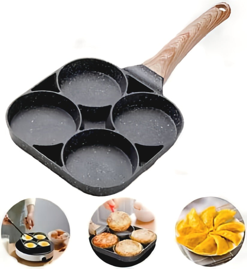 Non-Stick Frying Pan with 4 Hole Pancake Pan Fried Egg Burger Pan