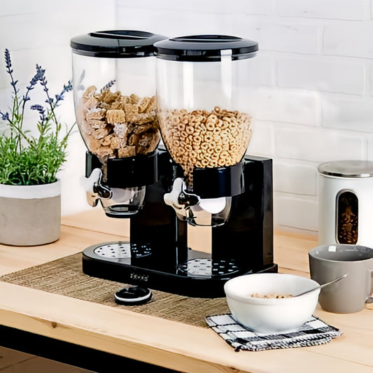 Double Cereal Dispenser - Black