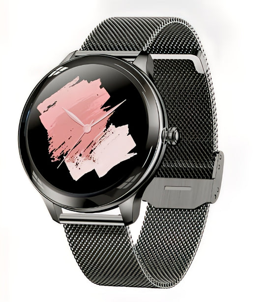 V33 Lady Smartwatch 1.09 inch Smart Watch - Black Steel