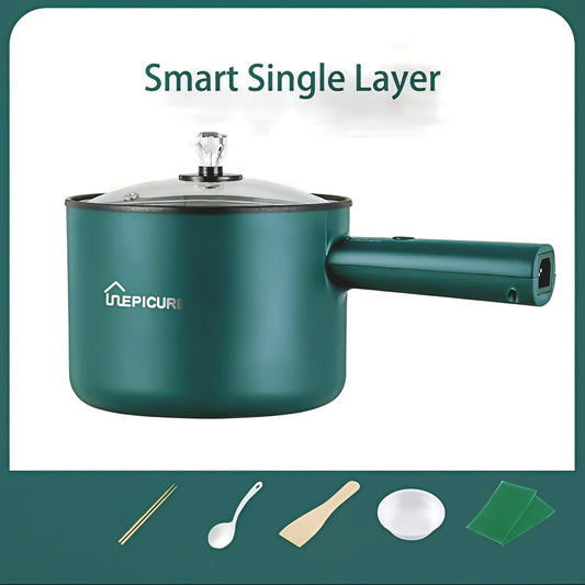 Multi Function Non-Stick  Electric Hot Pot 1.8L Large Capacity - Smart Green Single